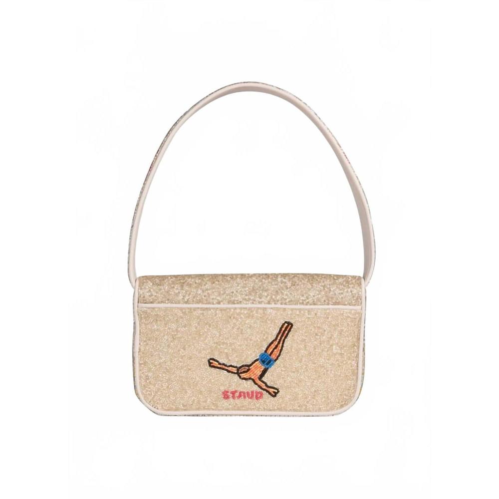 STAUD Embroidered Cream Shoulder Bag - Picture 2 of 4